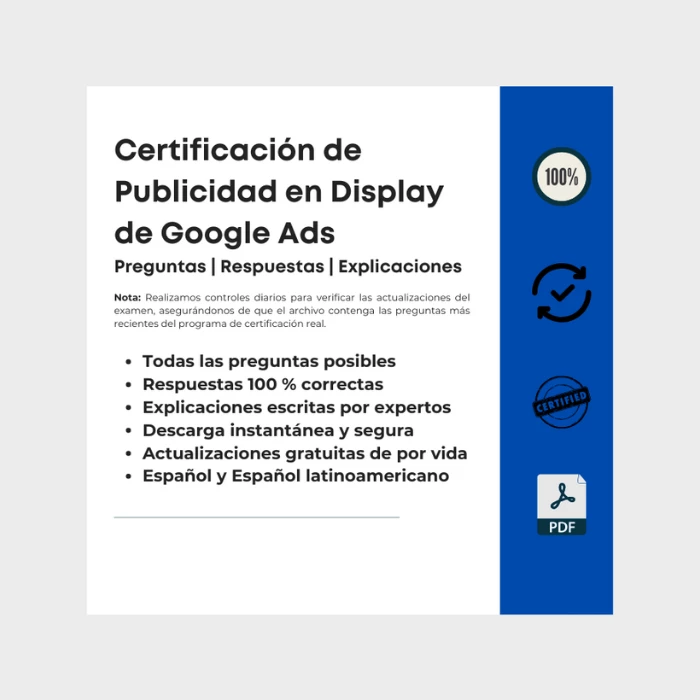 Certificación de Publicidad en Display de Google Ads